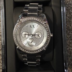 Armani Exchange Silver-Tone Watch